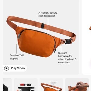 Orbitkey 4L Orange Sling Bag with YKK Zippers